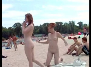 2 youthfull college chicks nudists on
